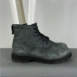 Blundstone grey suede black 1619 lace up back pull tab boots women’s size 9W